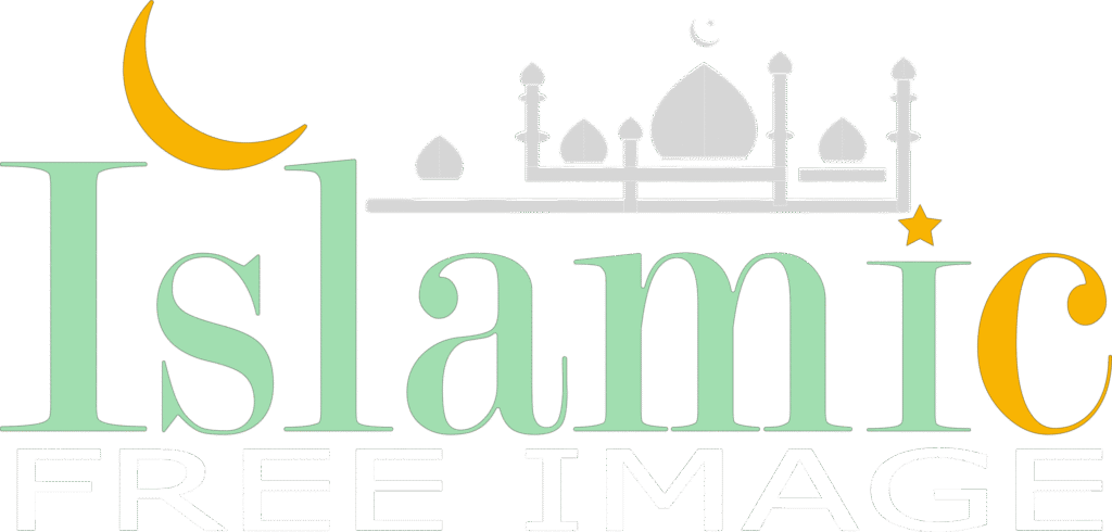 FreeIslamicImage.com logo with mosque icon and crescent moon, modern Islamic style